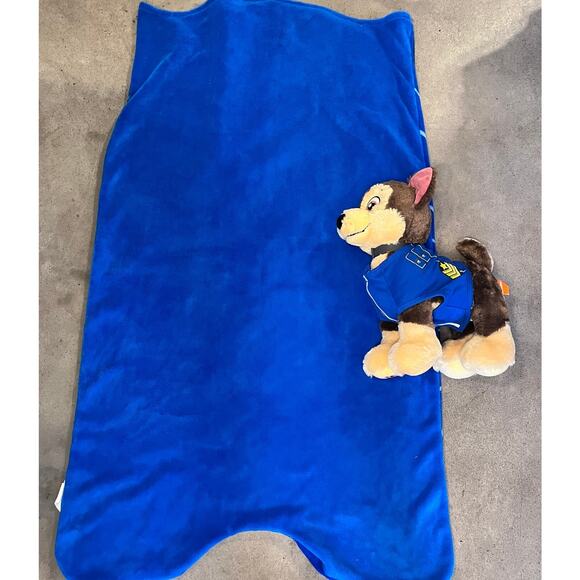 Build a bear Paw Patrol Chase stuffed dog blue toddler blanket sleep sack bundle - Picture 7 of 7